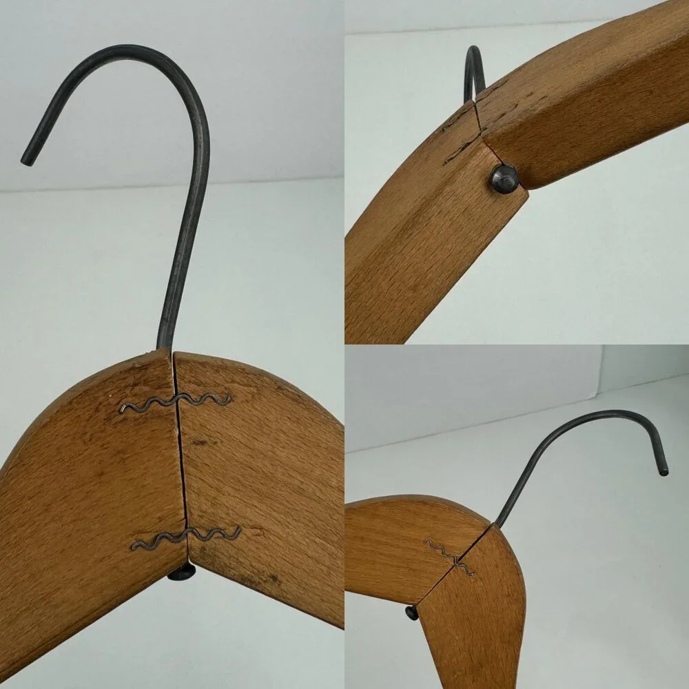 Vtg Tan Wooden Hotel Dennis Atlantic City New Jersey NJ Clothing‎ Jacket Hanger